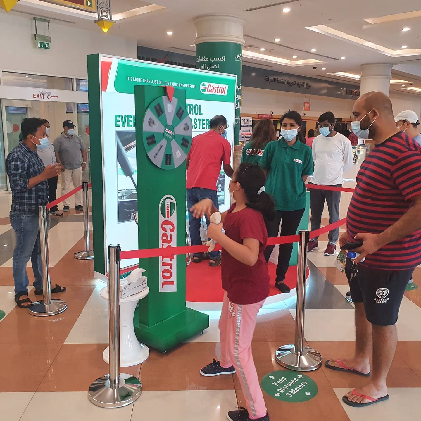 Father and daughter visit Castrol stall