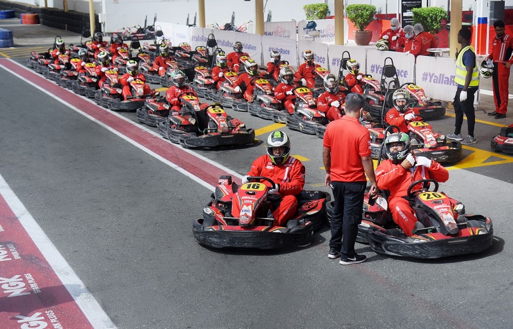 Karting drivers ready to race