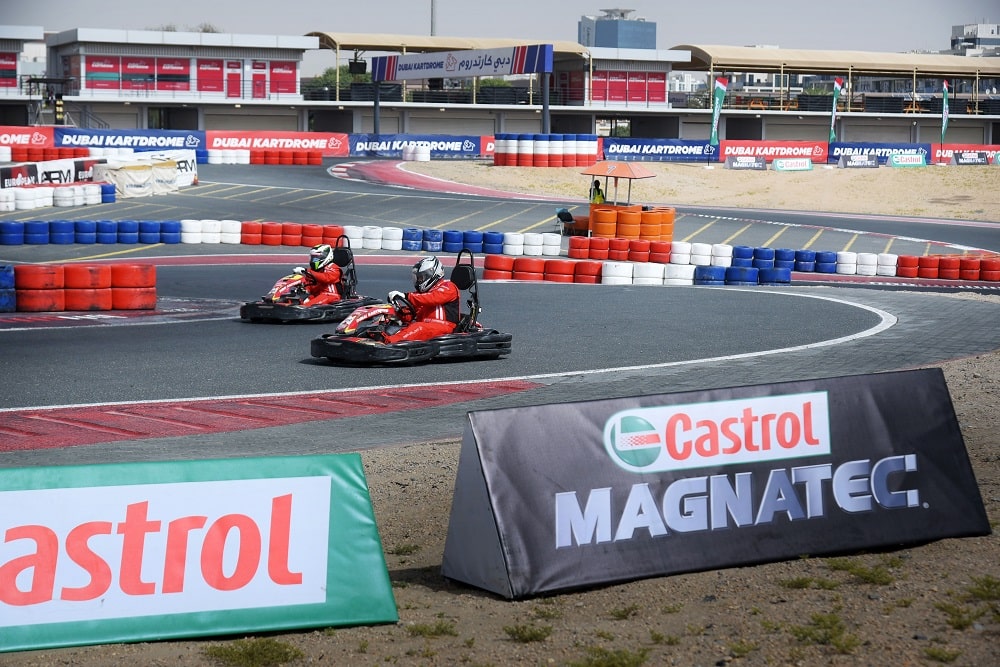 Karting at a sharp angle