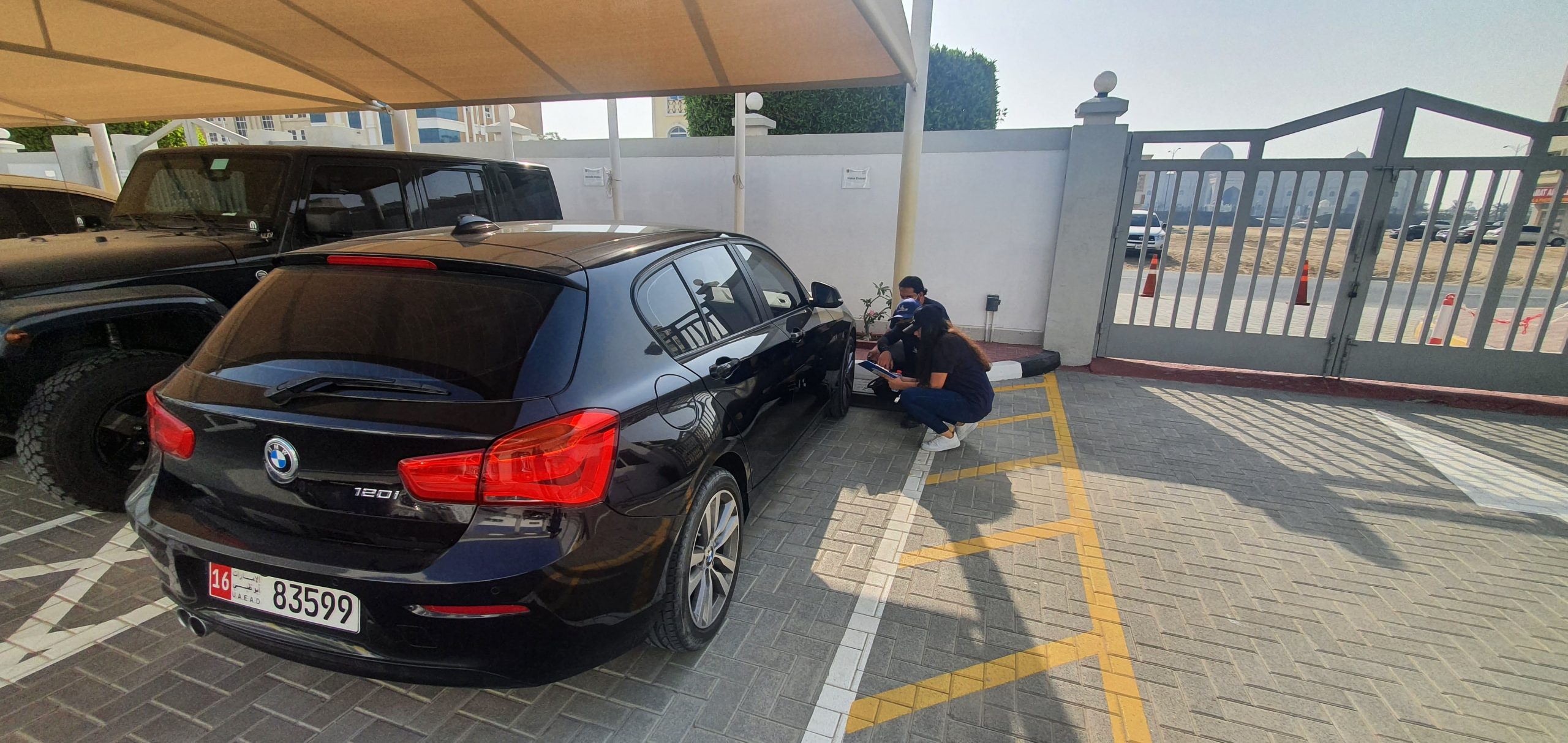 Michelin team Inspecting BMW tires