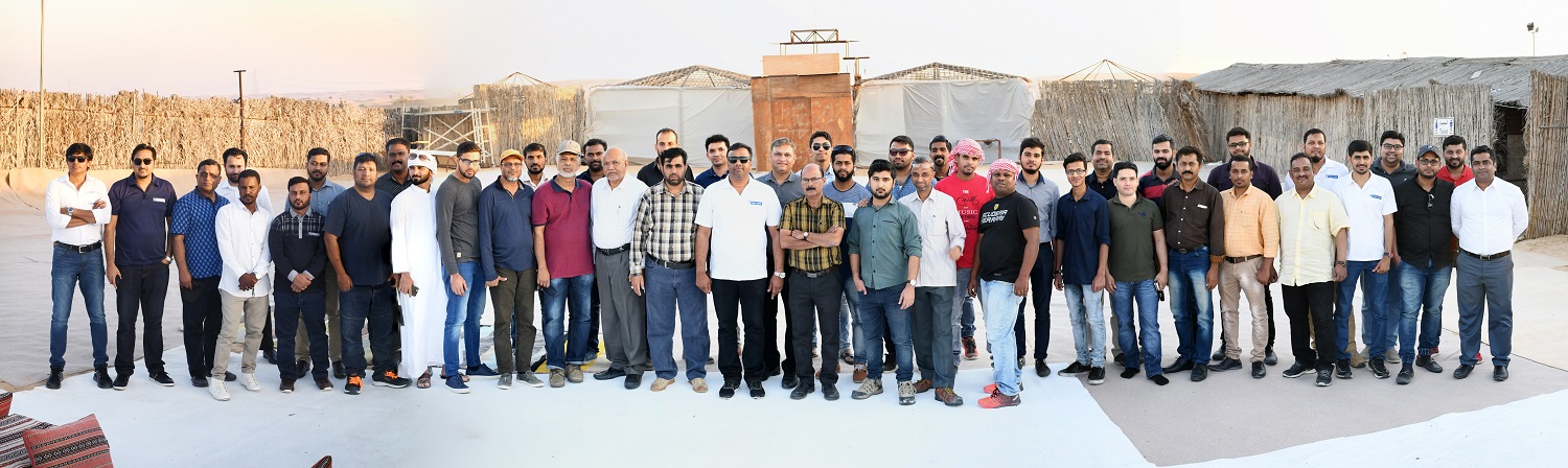 Participants of Blue Star desert safari event