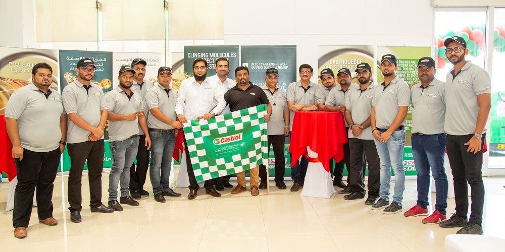 Castrol and CTC member with Castrol flag