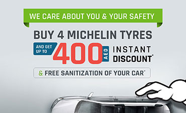 Michelin 400 AED Discount and Free Car Sanitization